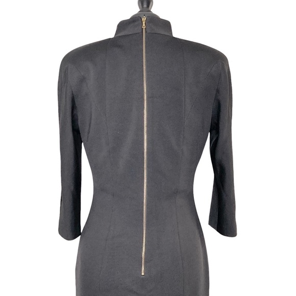 Robert Rodriguez Black fitted Bustier Style Dress w/Double Row Satin Laces - Picture 6 of 13